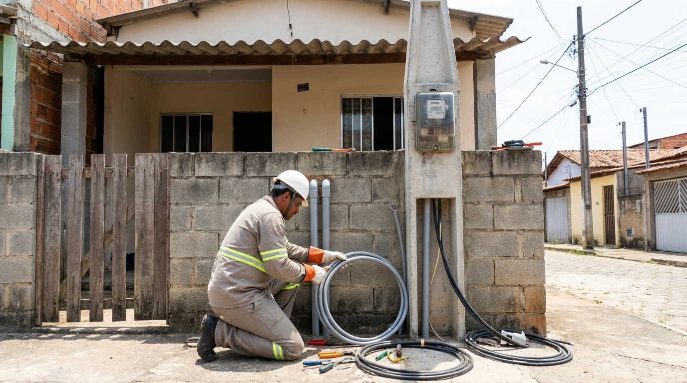 Instalacao de padrao de energia residencial em Viamão‑RS